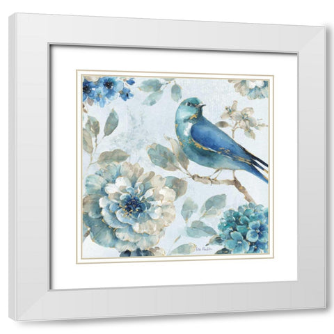 Indigold III White Modern Wood Framed Art Print with Double Matting by Audit, Lisa