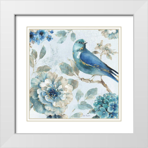 Indigold III White Modern Wood Framed Art Print with Double Matting by Audit, Lisa