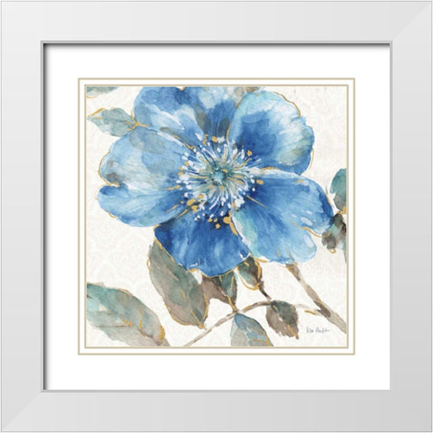 Indigold V White Modern Wood Framed Art Print with Double Matting by Audit, Lisa