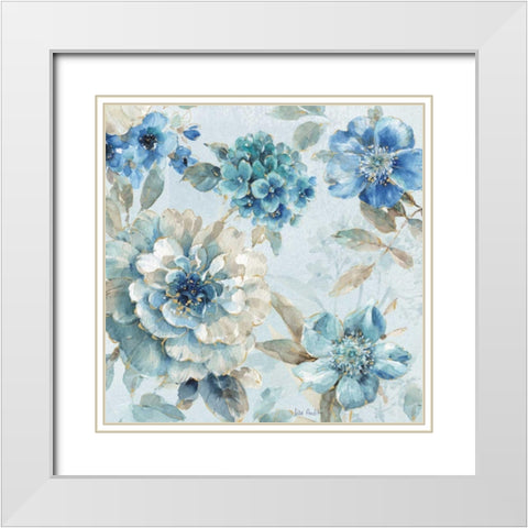 Indigold IX White Modern Wood Framed Art Print with Double Matting by Audit, Lisa