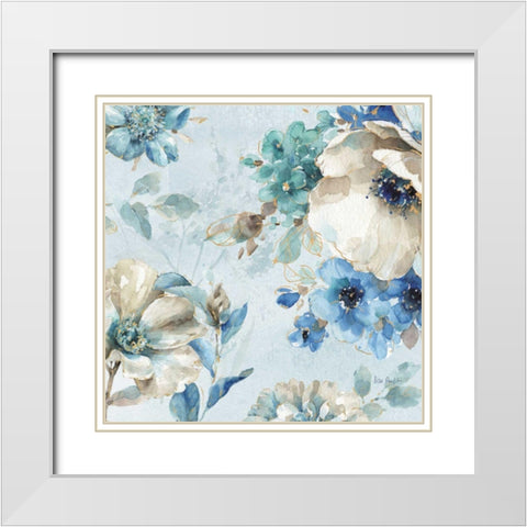 Indigold X White Modern Wood Framed Art Print with Double Matting by Audit, Lisa