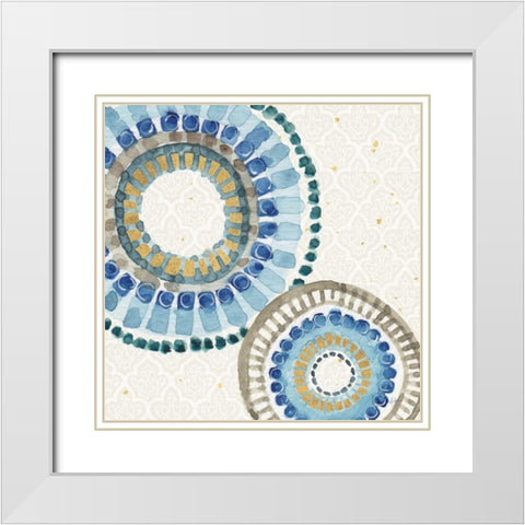 Indigold XVI White Modern Wood Framed Art Print with Double Matting by Audit, Lisa