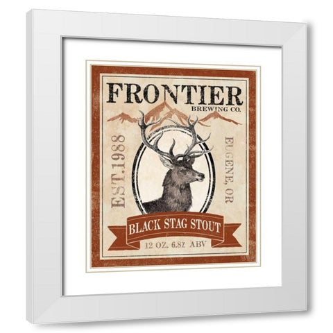 Frontier Brewing I White Modern Wood Framed Art Print with Double Matting by Marshall, Laura