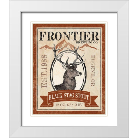 Frontier Brewing I White Modern Wood Framed Art Print with Double Matting by Marshall, Laura
