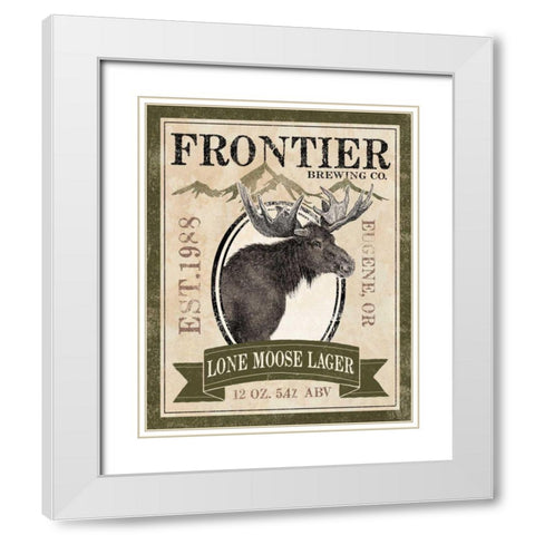 Frontier Brewing II White Modern Wood Framed Art Print with Double Matting by Marshall, Laura