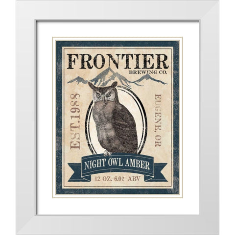 Frontier Brewing III White Modern Wood Framed Art Print with Double Matting by Marshall, Laura