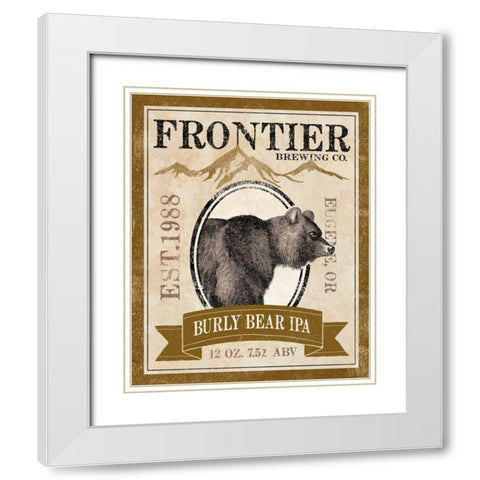 Frontier Brewing IV White Modern Wood Framed Art Print with Double Matting by Marshall, Laura