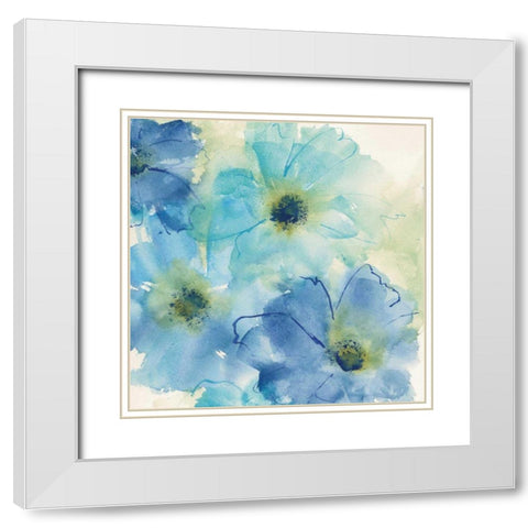 Seashell Cosmos II White Modern Wood Framed Art Print with Double Matting by Paschke, Chris