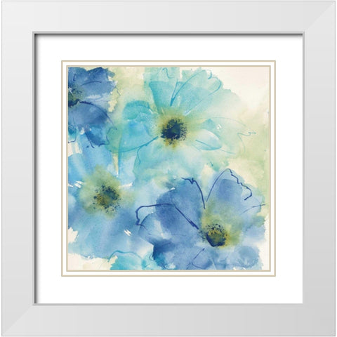 Seashell Cosmos II White Modern Wood Framed Art Print with Double Matting by Paschke, Chris