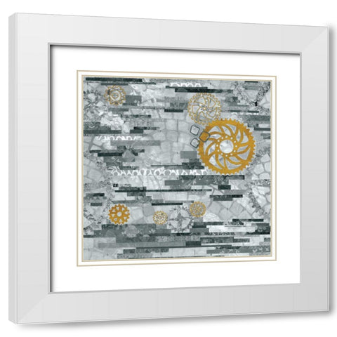 EU Timetable I BW White Modern Wood Framed Art Print with Double Matting by Ferguson, Kathy