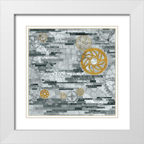 EU Timetable I BW White Modern Wood Framed Art Print with Double Matting by Ferguson, Kathy