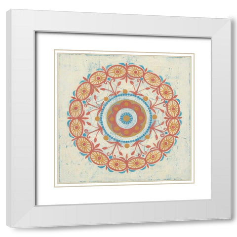 Lakai Circle I White Modern Wood Framed Art Print with Double Matting by Lovell, Kathrine
