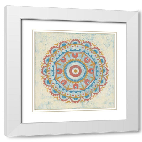 Lakai Circle VI White Modern Wood Framed Art Print with Double Matting by Lovell, Kathrine