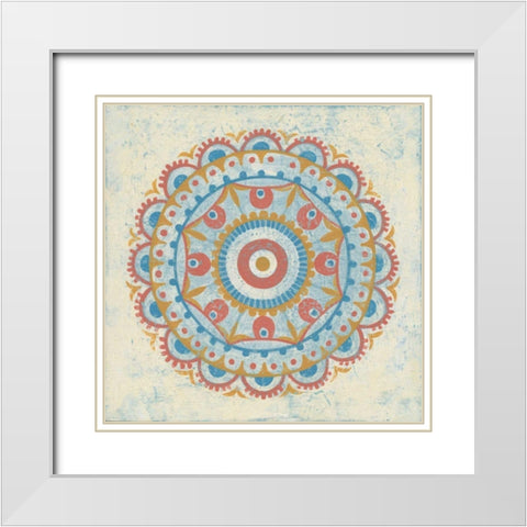 Lakai Circle VI White Modern Wood Framed Art Print with Double Matting by Lovell, Kathrine