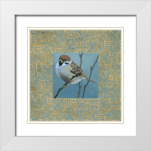 The Sparrow White Modern Wood Framed Art Print with Double Matting by Lovell, Kathrine