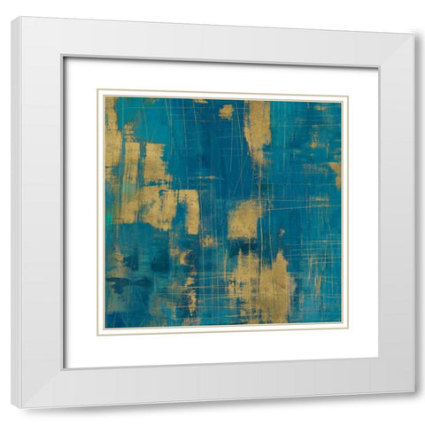 Northern Lights Crop Gold White Modern Wood Framed Art Print with Double Matting by Averinos, Melissa