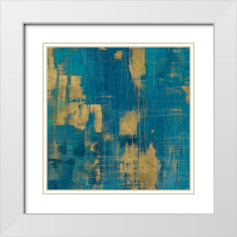 Northern Lights Crop Gold White Modern Wood Framed Art Print with Double Matting by Averinos, Melissa