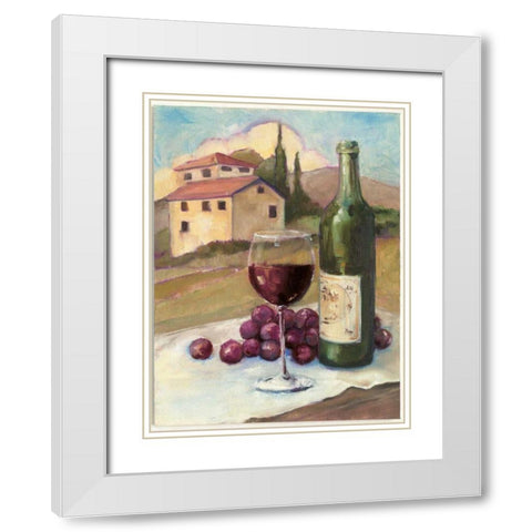 Vino Toscano no Border White Modern Wood Framed Art Print with Double Matting by Tillmon, Avery