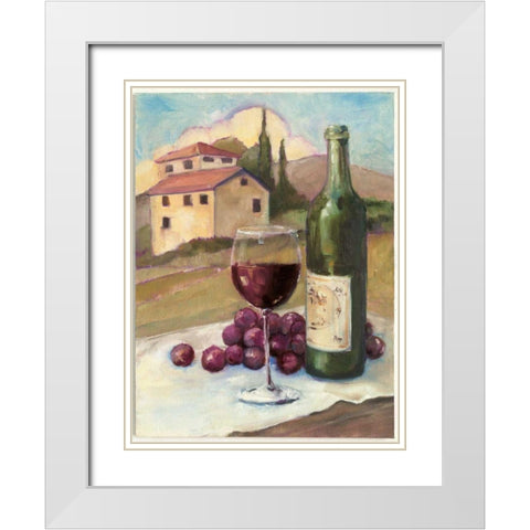 Vino Toscano no Border White Modern Wood Framed Art Print with Double Matting by Tillmon, Avery