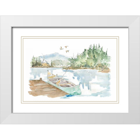 Lakehouse I on White White Modern Wood Framed Art Print with Double Matting by Tavoletti, Anne