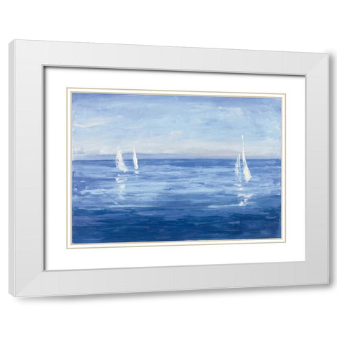 Open Sail White Modern Wood Framed Art Print with Double Matting by Purinton, Julia