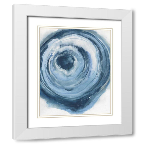 Watercolor Geode III White Modern Wood Framed Art Print with Double Matting by Paschke, Chris