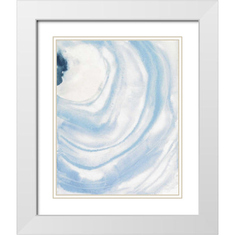 Watercolor Geode X White Modern Wood Framed Art Print with Double Matting by Paschke, Chris