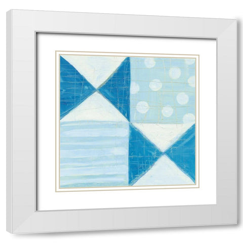 Modern Americana V Blue White Modern Wood Framed Art Print with Double Matting by Averinos, Melissa