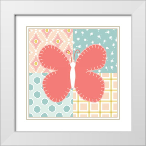 Baby Quilt III White Modern Wood Framed Art Print with Double Matting by Grove, Beth