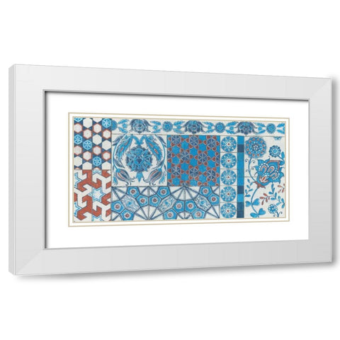 Turkish Tiles White Modern Wood Framed Art Print with Double Matting by Lovell, Kathrine