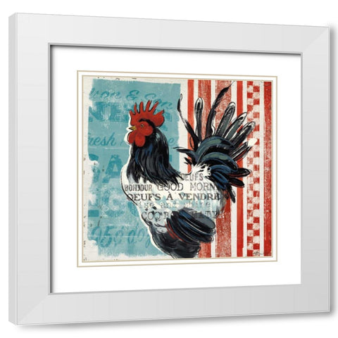 Morning News II White Modern Wood Framed Art Print with Double Matting by Penner, Janelle