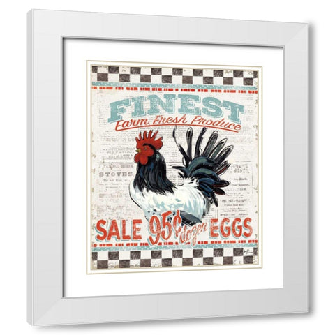 Morning News IV White Modern Wood Framed Art Print with Double Matting by Penner, Janelle