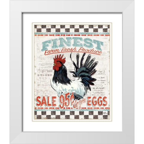 Morning News IV White Modern Wood Framed Art Print with Double Matting by Penner, Janelle