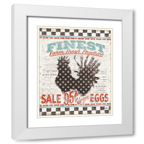 Morning News VI White Modern Wood Framed Art Print with Double Matting by Penner, Janelle