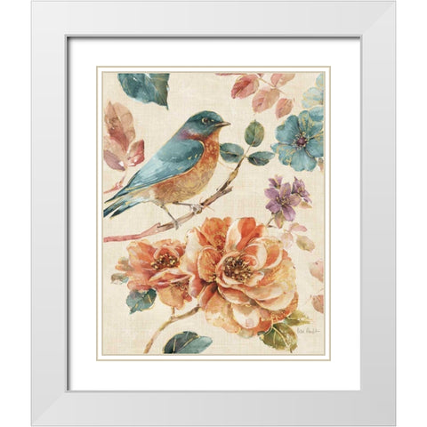 Spiced Nature III Linen Leaf White Modern Wood Framed Art Print with Double Matting by Audit, Lisa