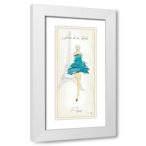 Fashion Lady I White Modern Wood Framed Art Print with Double Matting by Tillmon, Avery