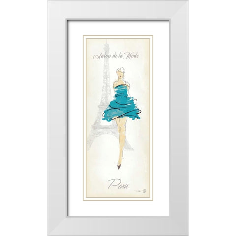Fashion Lady I White Modern Wood Framed Art Print with Double Matting by Tillmon, Avery