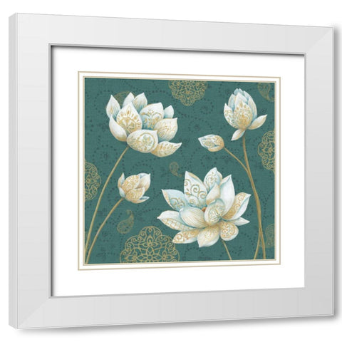 Lotus Dream IVB White Modern Wood Framed Art Print with Double Matting by Brissonnet, Daphne