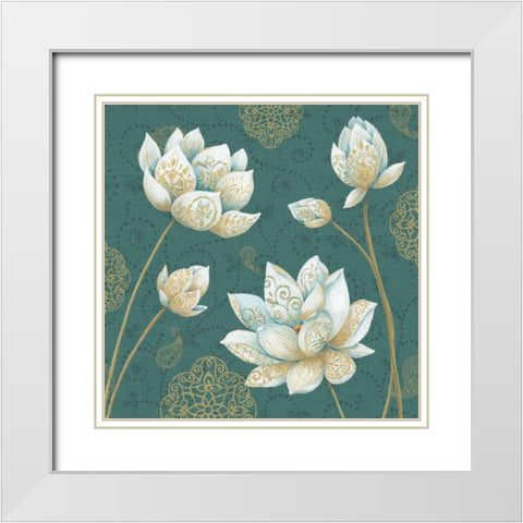 Lotus Dream IVB White Modern Wood Framed Art Print with Double Matting by Brissonnet, Daphne