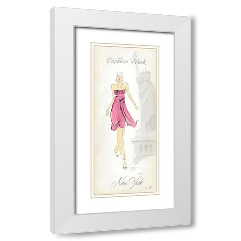 Fashion Lady II White Modern Wood Framed Art Print with Double Matting by Tillmon, Avery