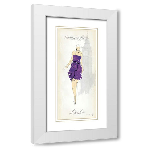 Fashion Lady III White Modern Wood Framed Art Print with Double Matting by Tillmon, Avery