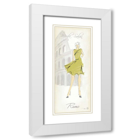 Fashion Lady IV White Modern Wood Framed Art Print with Double Matting by Tillmon, Avery