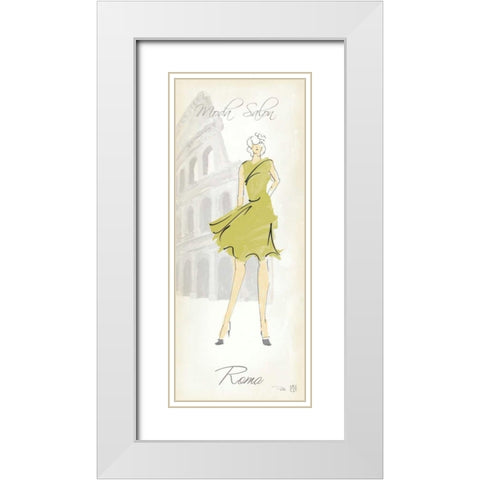 Fashion Lady IV White Modern Wood Framed Art Print with Double Matting by Tillmon, Avery