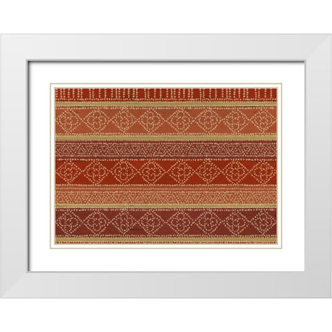 Batik Stripes I White Modern Wood Framed Art Print with Double Matting by Brissonnet, Daphne