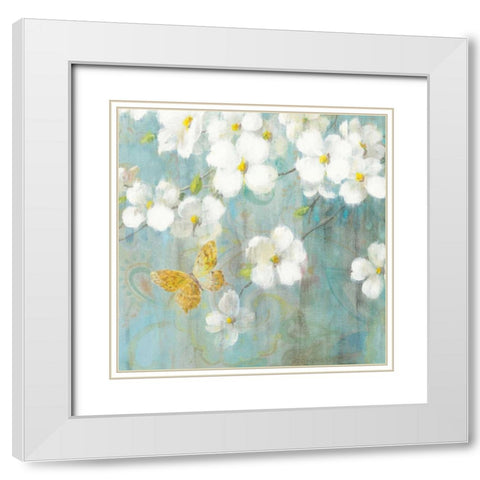 Spring Dream IV White Modern Wood Framed Art Print with Double Matting by Nai, Danhui