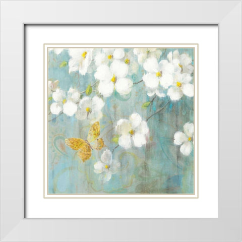 Spring Dream IV White Modern Wood Framed Art Print with Double Matting by Nai, Danhui