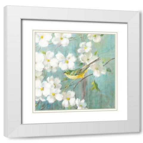 Spring Dream VI White Modern Wood Framed Art Print with Double Matting by Nai, Danhui