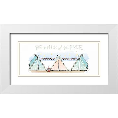 Girlfriends Cabin VIII White Modern Wood Framed Art Print with Double Matting by Schlabach, Sue