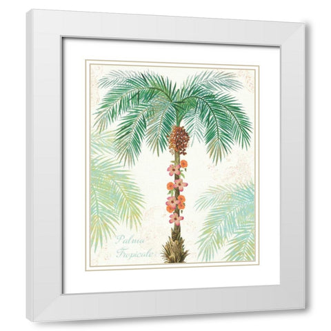 Flamingo Tropicale III White Modern Wood Framed Art Print with Double Matting by Schlabach, Sue