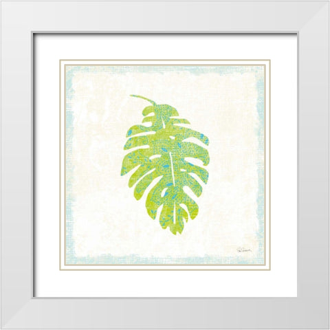 Flamingo Tropicale VII White Modern Wood Framed Art Print with Double Matting by Schlabach, Sue